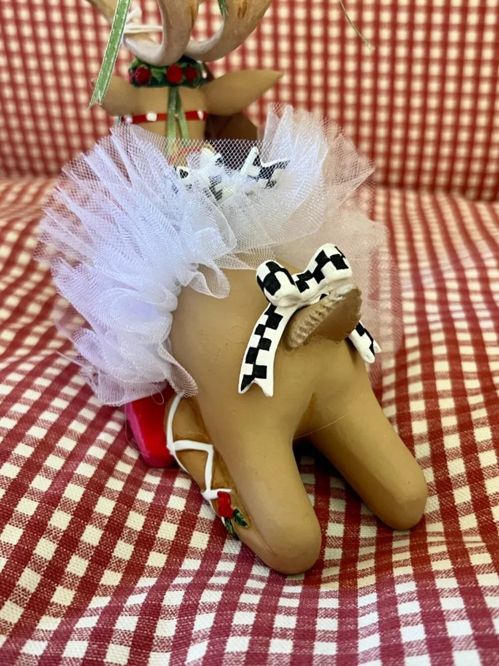 MacKenzie-Childs Patience Brewster Dash Away Sitting Dancer Reindeer Figure